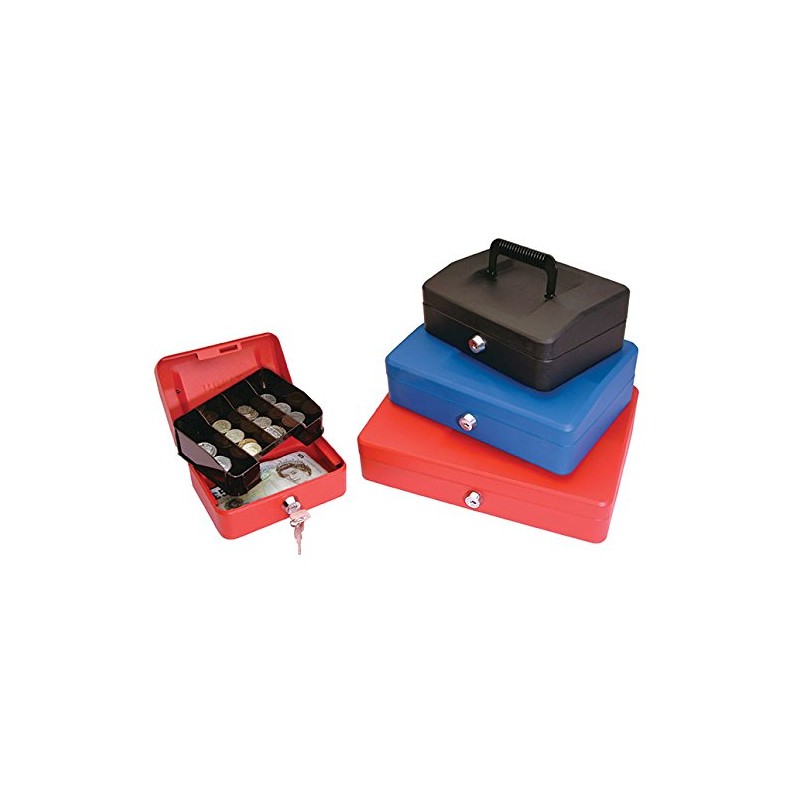 Helix 8 inch Cash Box with Removable Coin Tray -