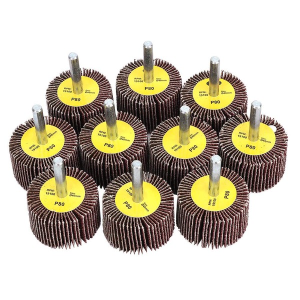 10Pcs Grinding Sandpaper Flap Wheel Disc, High Grinding Efficiency Brush