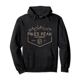 Pikes Peak 14,115 Ft. Colorado Mountains Pullover Hoodie