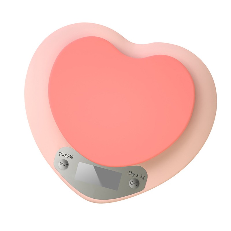 Digital Food Scale HD LCD Display 3 Units Accurate Heart