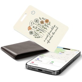 Wallet Tracker Card (iOS Only), 0.06" Slim Tracking Card, IP68 Waterproof Card Tracker for Wallet, Long Battery Life Rechargeable Bluetooth Tracker for Luggage Tags, Passports, Phone（Friend）