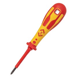 C.K Dextro VDE Pozidriv Screwdriver PZ0 x 60mm, Insulated Screwdrivers for Electricians, Tested to 10,000v, Gripping Precision Tip, Pozi Heavy Duty Screw Driver Electrician, Hand Tools, T49143-0