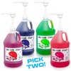 Mix & Match Sno-Cone Syrup with Pumps-Loads Of Flavors! (Two