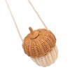 Kids Rattan Storage Basket Hand Woven Decorative Acorn Shaped Basket