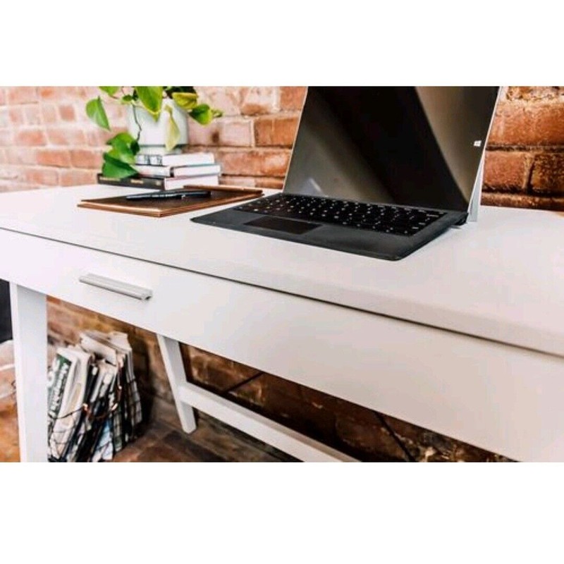 Onespace White Newport Desk With Drawer