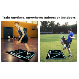 GETFLEX Football Skill Training mat,Soccer Training Agility Mat, LED Light-Up Design, Ball Control and Passing Practice,