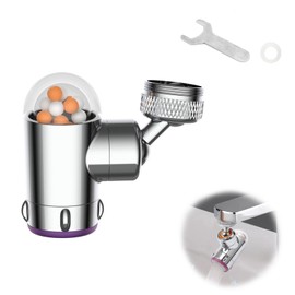 0XBIT Water Saver for Tap, Filter Tap Can Be Rotated 360 Degrees, Filter Attachment for Tap with Filter, Two Water Outlet Modes, for Kitchen and Bathroom