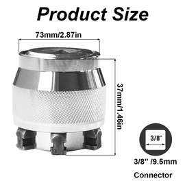 Schraubenschlüsselhülsen-Konverter, 10–19 mm, verstellbar, Universal-Steckschlüssel-Hülsen-Konverter, Schraubenschlüsselhülse, Elektro-Handwerkzeug für 3/8-Zoll-Antriebsschlüssel