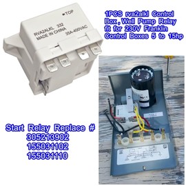 rva2alkl Control Box Well Pump Relay - 230V Replacement for Franklin Control Boxes (5-15HP) - Compatible with Part Numbers 155031102, 155031110, and 305213902