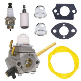 FitBest Carburetor with Fuel Line/Filter Spark Plug for Homelite 26cc UT-08520 UT-08921 UT-08550 UT-08951 308028007 Blower Carb