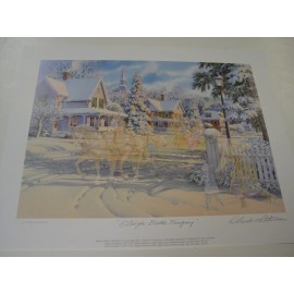 Charles Peterson Sleigh Bells Ringing Encore Ed. Print Mint W/COA