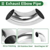 Motoforti 4pcs 90 Degree Mandrel Bend Elbow Car Exhaust Pipe