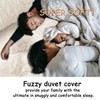 MorroMorn Fluffy Comforter Duvet Cover Set, 5 Pcs Bedding Sets