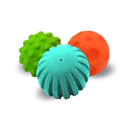 Edushape Ed 722006/3 Mini Textured Balls, Multi-Colour, Random Colour