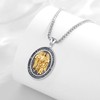Thanches St Raphael Medal Necklace for Men Women, 925 Sterling