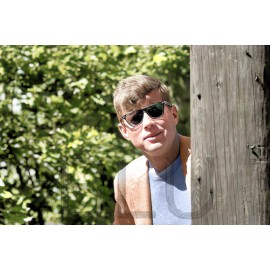 1957 John F. Kennedy wearing sunglasses  11 x 14" Photo