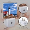 sndheke Beautiful White Lighthouse Night Light Plug into Wall, Ocean