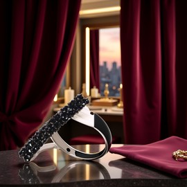 1Pc Black Hair Clips Handmade Rhinestone Barrettes Metal Hair Holders Clips and Barrettes Hair Clips for Women Girls Styling Accessorie Headwear