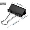 12pz Clips para Carpeta Grande 5 * 8cm Negros Clips