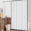 MitoVilla White Black Boho Shower Curtains for Modern Farmhouse Bathroom