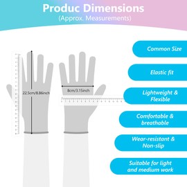 Ainiv 10 Paar Gartenhandschuhe für Damen, Latex-Beschichtete Gartenhandschuhe, Atmungsaktiv, Schutzhandschuhe Arbeitshandschuhe Passend für die Meisten