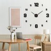 3D DIY Luminous Dial Drill-free Acrylic Frameless Silent Wall Clock