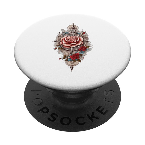 Rose Compass Inspired Blissful Tee Collection. PopSockets Standard PopGrip