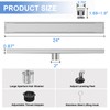 24-Inch Linear Shower Drain with Tile Insert Grate, SUS 304