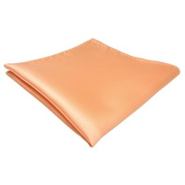 TigerTie Designer Pocket Square Plain - Cavalier Cloth Pochette Pocket Square - Size 30 x 30 cm, Salmon Orange