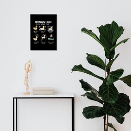 BIWSHA Things Duck Decor, Duck Themed Gifts Canvas Wall Art Prints, Duck Gifts for Duck Lovers Girls Women, Funny Duck Stuff, I Do In My Spare Time