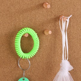 200Pcs Wood Push Pins for Bulletin Board - Thumb Tacks for Wall, Notice Board & Cork Board