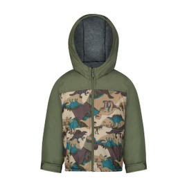 Carter's Baby Boys' Heavyweight 2-Piece Skisuit Snowsuit Set - Snow Bib and Hooded Jacket, Olive, 4T