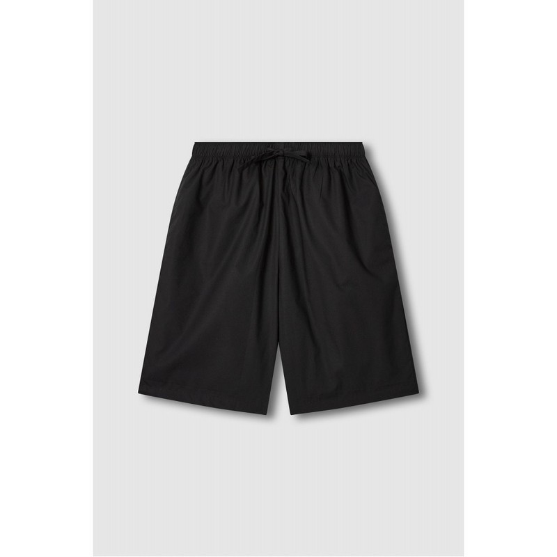 JAJU [JAJU] Unisex 60s Cotton 5-part Lounge Pants [S~XXL]_Black
