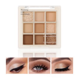 Boobeen Nude Eyeshadow Palette, Matte and Shimmering Makeup, Highly Pigmented Creamy Eyeshadow Powder, for a Neutral Look, Long-Lasting (17#)