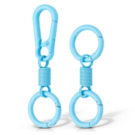 Gkeygo Keychain Clip, 2 Pack Key Rings Key chains Holder for Car Keys, Key Organizer Key Chain Ring for Men and Women, Blue