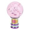Manual Shift Knob Gear Stick Shifter Pink Crystal Bubble with