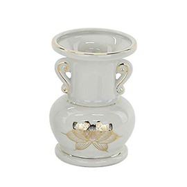 Buddhist Altar Flower Stand, Buddhist Altar, Vase, Pottery, Flower Stand, White Lotus, 4.5 Y