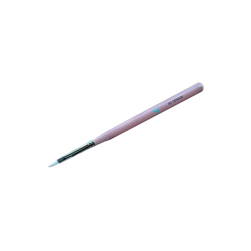 Mirage 3D Design White Nylon Brush