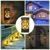 96 LEDs Flame Flickering Solar Garden Lights Waterproof Wall Mount