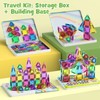 Magnetic Tiles Travel Toys for Kids 4-8, 42PCS Candy Color