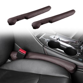 2PCS Car Seat Gap Filler, Side Console Car Organizer, PU Leather Car Seat Gap Plug Universal Fit Orgaziner for Car SUV Truck to Fill The Gap Between Seat and Console Stop Things from Dropping