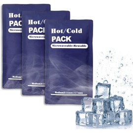 Compresas de Gel Frio, Bolsa de Hielo Reutilizable de 3 Piezas, Terapia Frio y Caliente, Durable e impermeable, Bolsa de Gel para Grio y Calor para Alivia Dolores Articular y Muscular(9'' X 5'')
