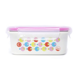 Innobaby Keepin' Fresh Stainless Bento Snack or Lunch Box with Lid for Kids and Toddlers 15 oz, BPA Free Food Storage, Pink Fish