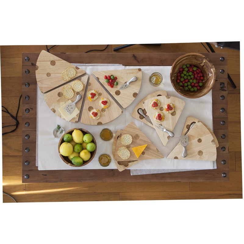 TOSCANA - a Picnic Time Brand Swiss Cheese Board/Tool Set