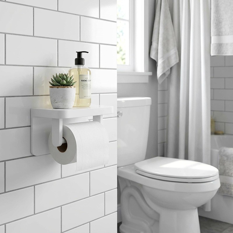 Adorainbow トイレットペーパーローラー 交換用 芯 2本セット プラスチック製 スプリング式 伸縮式紙ローラー シャフト 取替え