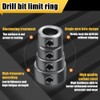 Depth Stop Drill Bit,Stop Collar Set Includes 1/8”, 3/16”, 1/4”,