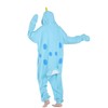 WOTOGOLD Animal Cosplay Costume Unisex Adult Blue Narwhal Pajamas Light