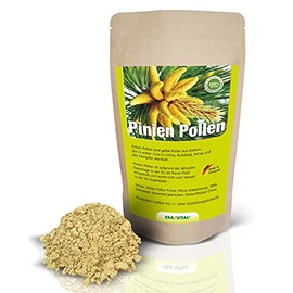 Pine Pollen 100 g Wild Collection Cell Wall Broken in a Practical, Resealable Stand Bag, Made of Recyclable Material, No Aluminium