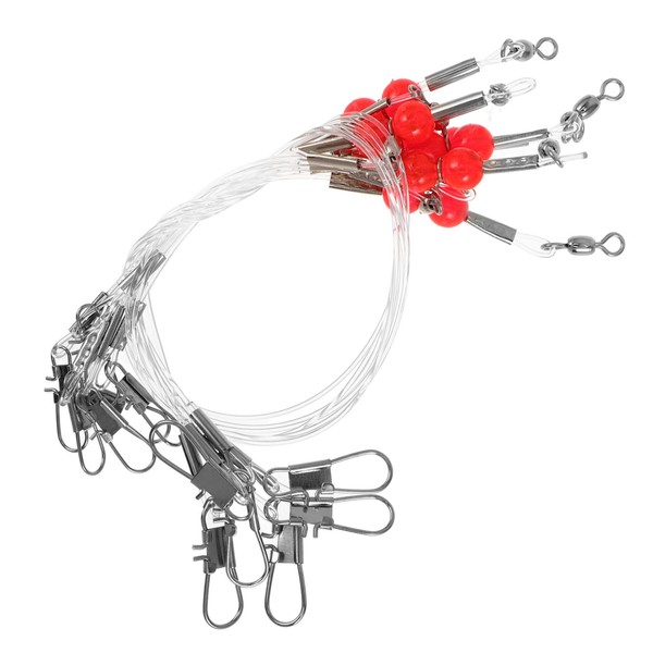 Abaodam 6pcs Saltwater Fishing Leaders with Swivels High Strength Biteresistant