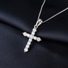 RYANEE Criss Cross Cubic Zirconia 925 Sterling Silver Pendant Necklace